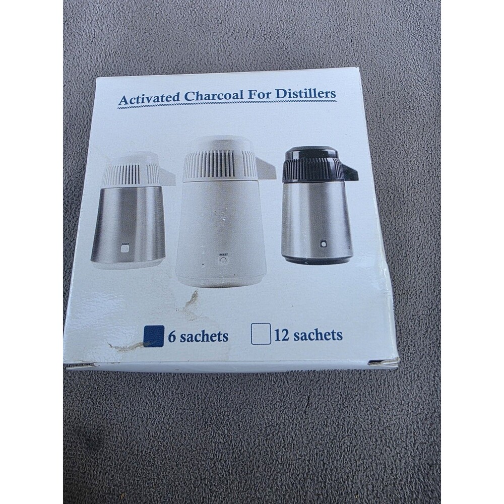 6 Pack of Activated Carbon Charcoal Filters for Megahome Water Distillers